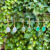 Druppel oorbellen edelsteen amazoniet 925 zilver verguld groene onyx