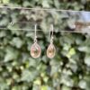 Druppel oorbellen edelsteen citrien 925 zilver