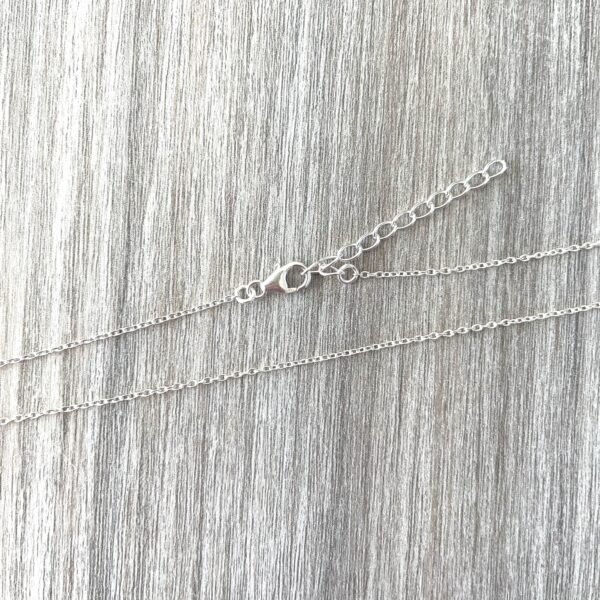Korte ketting druppel hanger edelsteen 925 zilver sluiting