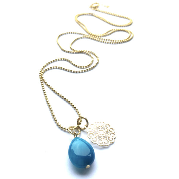 Sieraden set Blue goud ketting
