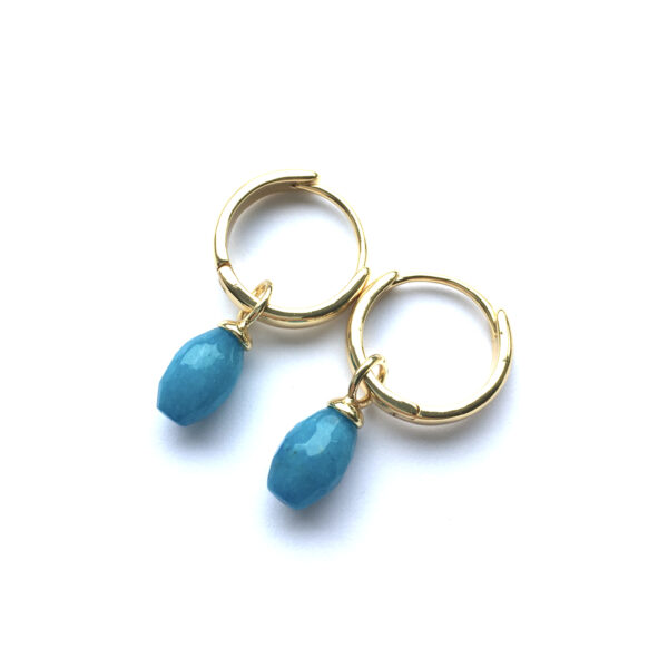 Sieraden set Blue goud oorbellen