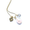 Sieraden set Rozenkwarts goud ketting